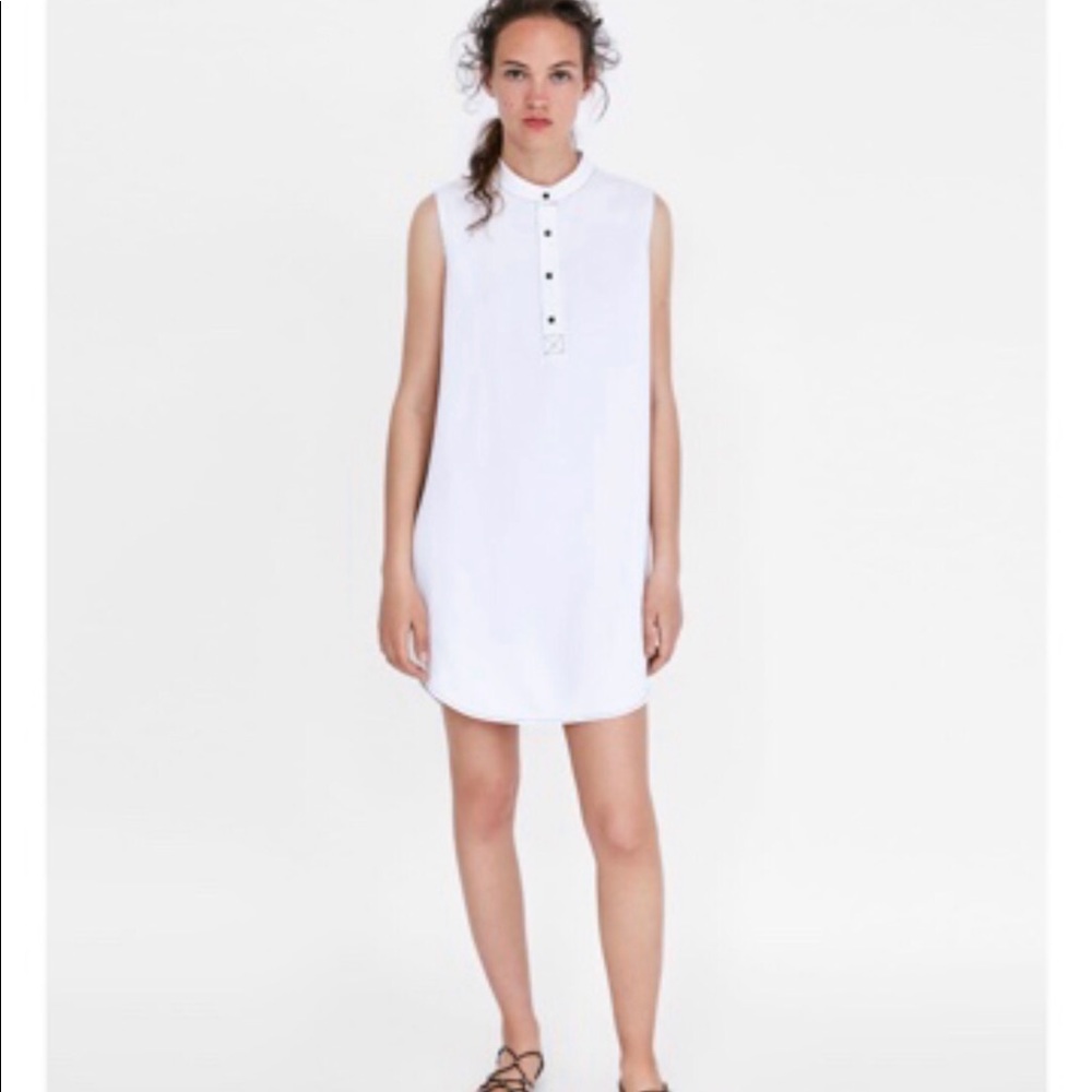 Zara white sleeveless dress size XS